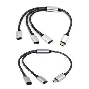 usb 연장젠더  C 타입 OTG 익스텐션 라인 Y 분배기 데이터 충전 케이블  컨버터 1 수 플러그 2 3 암 소켓