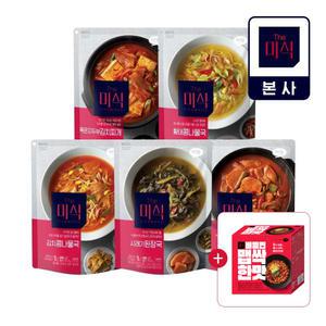 3팩+3팩 더미식 상온국물 김치/황태/부대/시래기 15종+비빔면2개