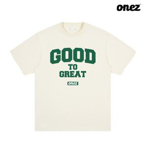 [원즈][ONEZ] 원즈 OZ 반팔티 GOOD TO GREAT (OZ163) 크림