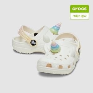 [크록스 본사] 클래식 아이 엠 레인보우 유니콘 클로그 토들러 초크 209701-0WV