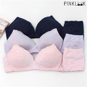 [핑크룩]로에 노와이어코튼 브라팬티 6종세트_P079972494