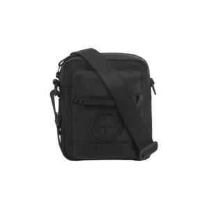 [정품] 스톤 아일랜드 9200908 나일론 메탈 인 에코닐 파우치 백 포켓 앤 집 블랙 - 25SS Stone Island Nyl