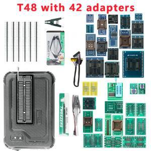 100% XGecu T48 TL866II -3G USB 호환 제품용 프로그래머(42개 어댑터 포함) V12.67 지원 17386+IC SPI 플