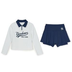 갤러리아 MLB키즈 바시티 여아 래시가드 스커트 세트(7FSWV2453-50NYS)