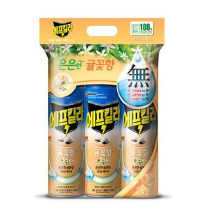 에프킬라 모기약 에어로졸 귤꽃향 500ml, 3입, 1개