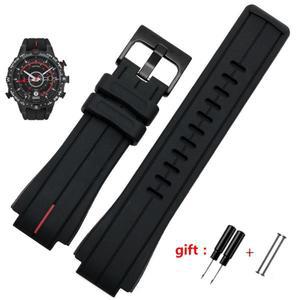 Timex 방수 실리콘 고무 시계 밴드, 블랙 스포츠 스트랩, 24*16mm, WATCHT2N720, TW2T76300