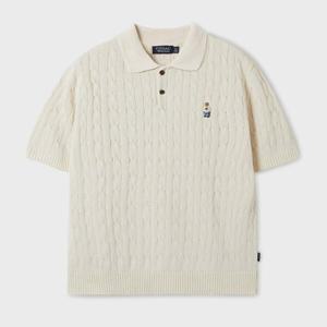 [후아유] Steve Collar Cable ShortSleeve Sweater (WHKAF2412U)