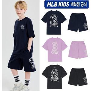 [MLB키즈](강남점)[백화점 공식](단독)25SS  베이직 스트릿 빅로고 반팔 세트 (3color) 7ATSB1753/7ASPB...