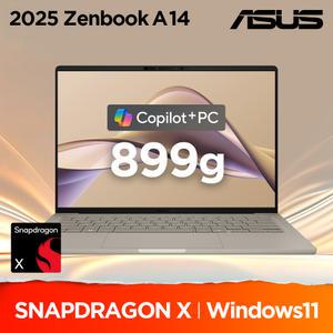 ASUS 젠북 A14 UX3407QA-SB284W 단순개봉 스냅드래곤X 899g 초경량 윈도우11 코파일럿+ 퀄컴 AI 노트북