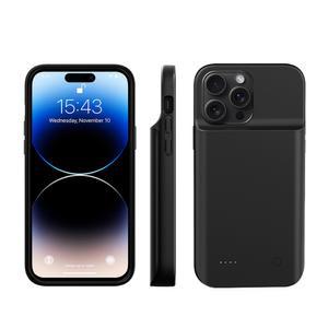 보조배터리 배터리 충전기 케이스, 아이폰 11 12 충전 13 14 미니 X 플러스 보조베터리 6800mAh XR XS 15 프로 맥스