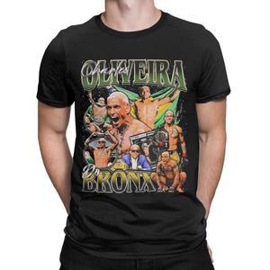 Charles Oliveira Do Bronx 복서 복싱 셔츠 액세서리 남성 여성 코튼 크리 에이 티브 반팔 옷 선물 아이디