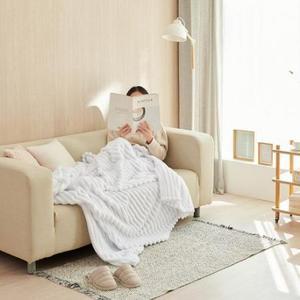 코멧 홈 코듀로이 극세사 담요, 화이트, 대형(150 x 2... one option