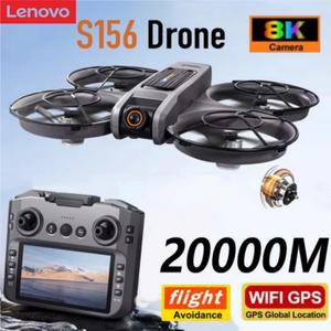 Lenovo S156 Drone 8k 전문 Hd 듀얼 카메라 5g Wifi Fpv 브러시리스 모터 광학 흐름 호버 장애물 회피 Quad