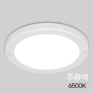 LED 원형 직부등 8인치 20W 주광색 6500K 무타공 고정형 국산 엣지등