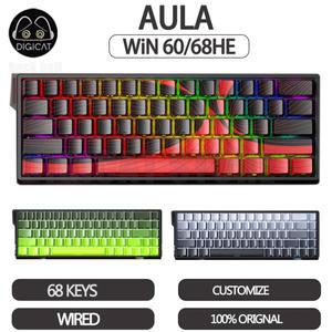 Aula Win 60HE Max 마그네틱 스위치 게이밍 키보드, 프로 유선 Rt E스포츠 게이머 커스텀 액세서리 선물