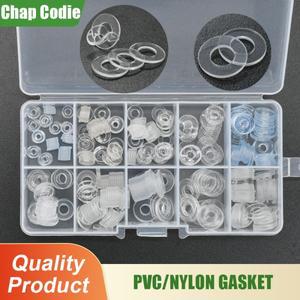 PVC 나일론 개스킷 와셔 플랫 오링 하드 소프트 플라스틱 투명 절연 플레인 O링 스페이서 키트, M2 M2.5 M3
