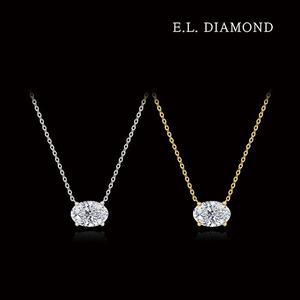 [E.L DIAMOND]18K 랩다이아몬드 2캐럿 오벌 목걸이