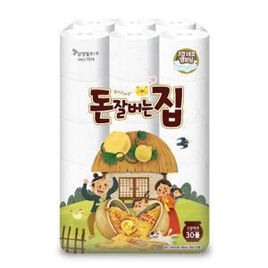 삼정펄프 돈잘버는집 3겹 30m 30롤 1팩 /집들이/화장지/휴지
