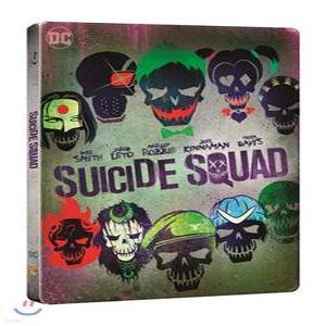 [Blu-ray] 수어사이드 스쿼드 (2D+3D 2Disc 스틸북 한정판) : 블루레이 (수어사이드 스쿼드 DVD/BD 모음, The Suicide Squad )