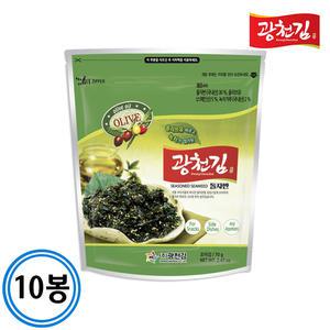[광천김] 올리브녹차 돌자반 70gx10봉