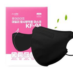 퓨어라이프 KF94 새부리형 마스크 대형 블랙 100매