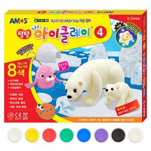 아모스 탱탱 아이클레이4번 (8색) 야광 도구 악세사리세트 점토공예 집콕놀이DIY