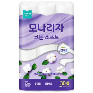 모나리자 코튼소프트 3겹 데코 30롤 1팩 (30롤)