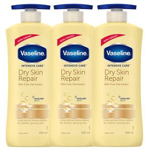 바세린 인텐시브 케어 드라이 스킨 리페어 로션 400ml X 3개