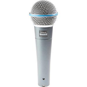 슈어BETA 58A Supercardioid 다이나믹 보컬 마이크, Silver