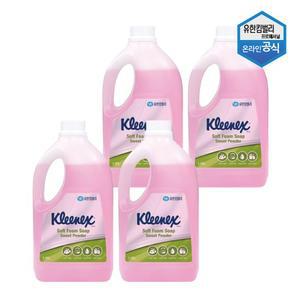 크리넥스 거품비누 폼 솝 핸드워시 스윗파우더향 1.95L x 4개 56033