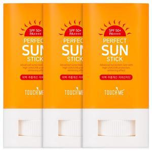 [터치미]1+1+1 터치미 퍼펙트 3중 기능성 데일리 유기자차 선스틱  20gX3개 (SPF50+ PA++++)