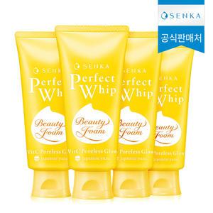 센카 퍼펙트 휩 비타민C 포어리스 글로우 100g 4개