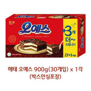 무료배송 해태 오예스 900g 30개입(27+3) x 1각(박스안심포장) 초코빵 초코크림빵
