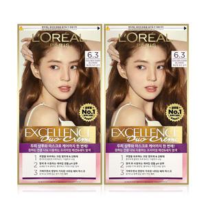 로레알파리 엑셀랑스 듀오크림 6.3 황금빛 밝은 갈색 2개