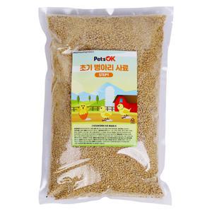 PetsOK 1단계 초기 병아리 메추리 사료 1kg 미니메추리 닭 먹이