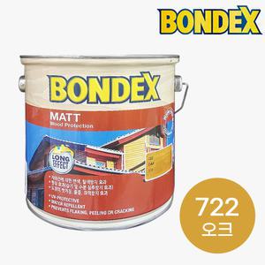 본덱스 우드스테인 722 오크 무광 2.5L 목재 방부 방충용 도료 오일스텐 2500ml