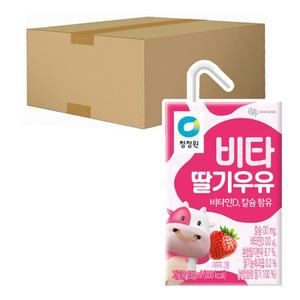 청정원 비타 딸기우유 135ml x 32개