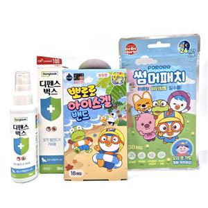 디펜스벅스 모기기피제 50mL+뽀로로 아이스겔밴드 18매입+뽀로로 썸머패치 30매입 세트