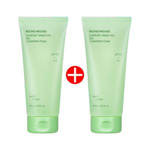 [2개기획]라운드어라운드 컴포트 그린티 약산성 클렌징 젤 폼 200ml+200ml