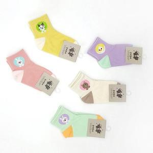 [XBHKJLJ4]아동 동물원 양말 5켤레 묶음 데일리 면양말