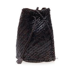 [럭셔리에비뉴] 8838 DARK BROWN 여성 폼폼 더블 점프 백