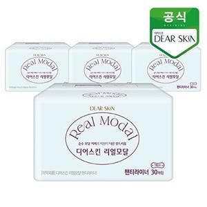 [깨끗한나라]디어스킨 리얼모달 팬티라이너 30P x 4팩