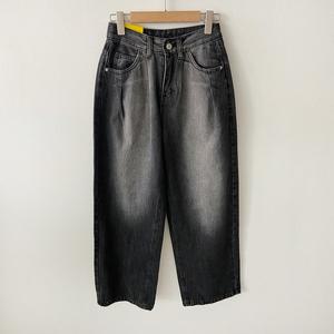 [메이룸]656청 S-XL 핀턱 와이드 일자 워싱 청바지