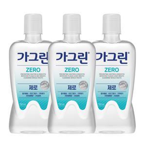 가그린 제로 구강청결제 750ml x 3개+100ml