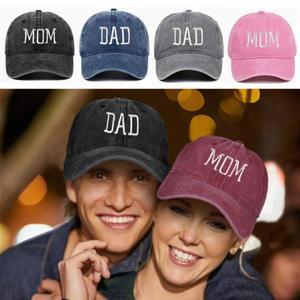 야외 스포츠 바이저 DAD MOM 자수 모자 조절 가능한 빈티지 힙합 디스트레스드 페이드 캡