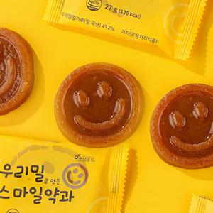 우리밀 약과 스마일 미니약과 27g 20개 선물세트 사무실 간식