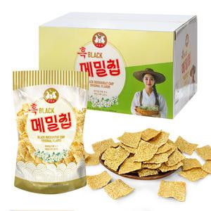 흑메밀칩 230gX8봉 대용량 과자 사무실 간식 흑버큇칩