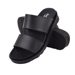 [라일리] Rly 착화감 좋은 남성용 여름슬리퍼 3.8cm 굽 블랙