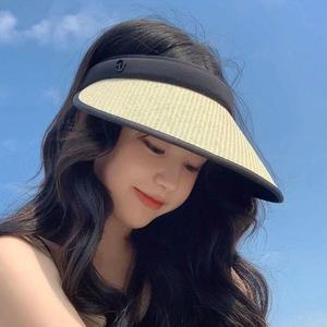 [라일리] Rly 나들이 라탄 썬캡 챙넓은 자외선 햇빛 차단 선캡