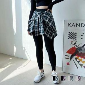 [BZJL53WP_4C]여성 체크 테로 치랭 스 타탄 남방 치마